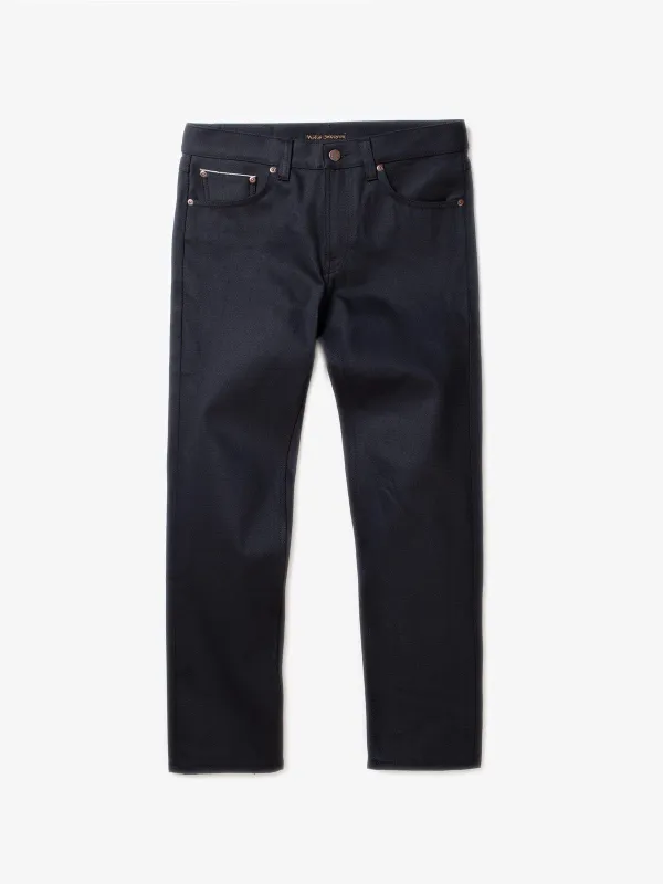 【Nudie Jeans】Gritty Jackson Dry Onyx Selvage 限定版瑪瑙黑布邊修身直筒牛仔褲 sold by Blue Beach Denim