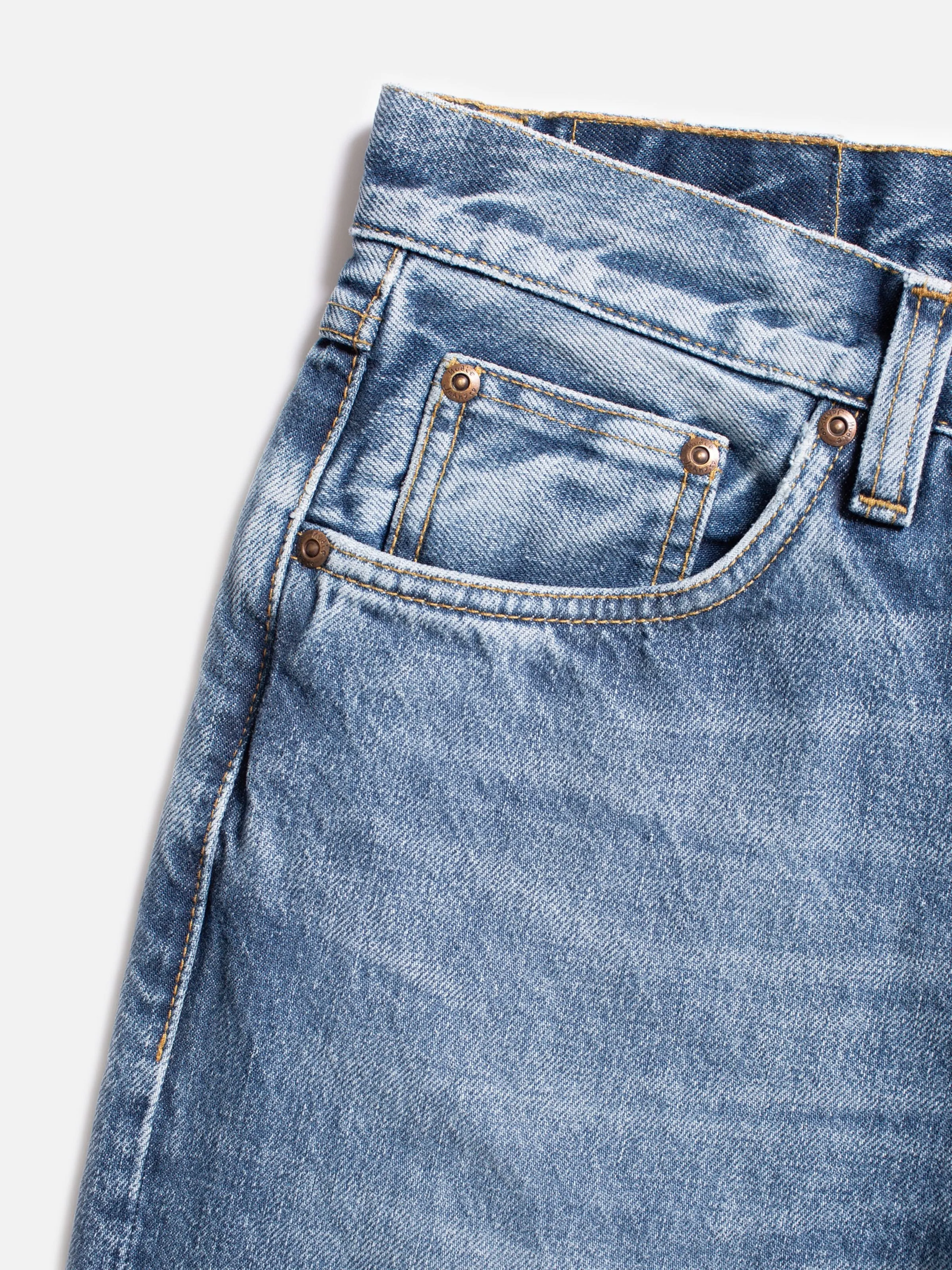 【Nudie Jeans】Steady Eddie II Blue Tornado 厚磅復古石洗寬鬆錐形褲 sold by Blue Beach Denim product image thumbnail 5