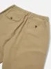【Universal Works】Pleated Track Pant Sand Organic Utility Cotton 極細緻棉布寬鬆直筒 sold by Blue Beach Denim