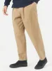 【Universal Works】Pleated Track Pant Sand Organic Utility Cotton 極細緻棉布寬鬆直筒 sold by Blue Beach Denim