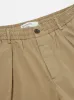 【Universal Works】Pleated Track Pant Sand Organic Utility Cotton 極細緻棉布寬鬆直筒 sold by Blue Beach Denim