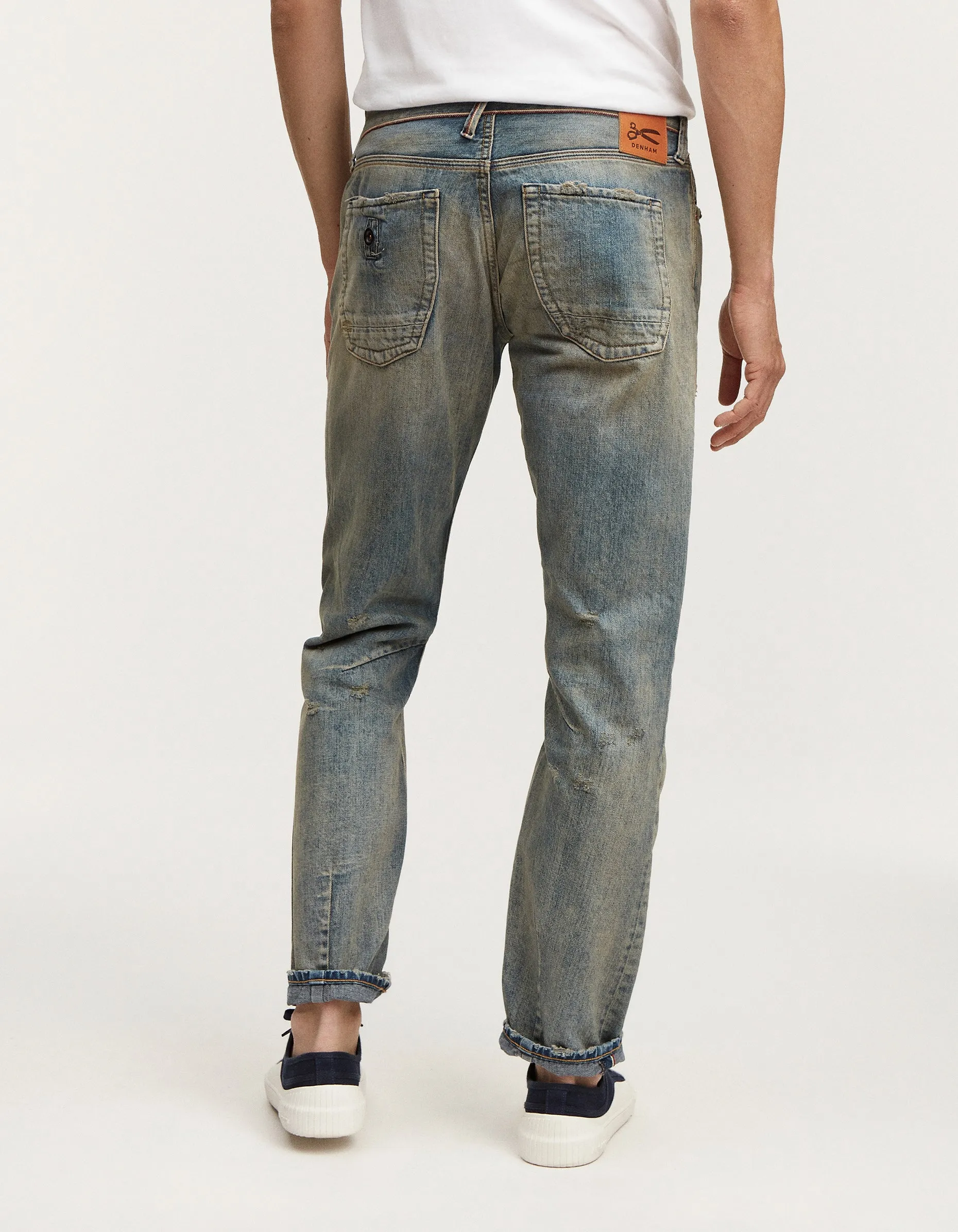 【DENHAM】CUTTER RIDGE RBR 十五週年頂級布邊重度作舊補丁3D立體剪裁牛仔褲 sold by Blue Beach Denim product image thumbnail 3