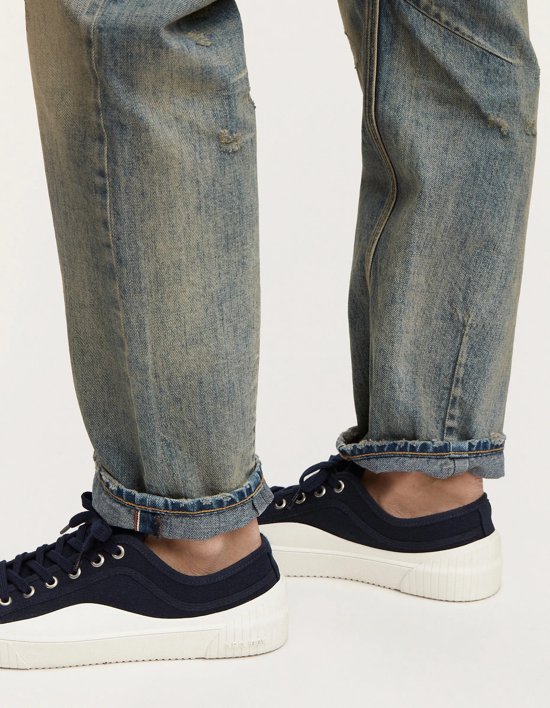 【DENHAM】CUTTER RIDGE RBR 十五週年頂級布邊重度作舊補丁3D立體剪裁牛仔褲 sold by Blue Beach Denim product image thumbnail 2
