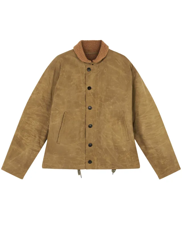 【Fortela】DECK GE001 OLI N-1 JACKET 作舊毛裏甲板夾克 sold by Blue Beach Denim