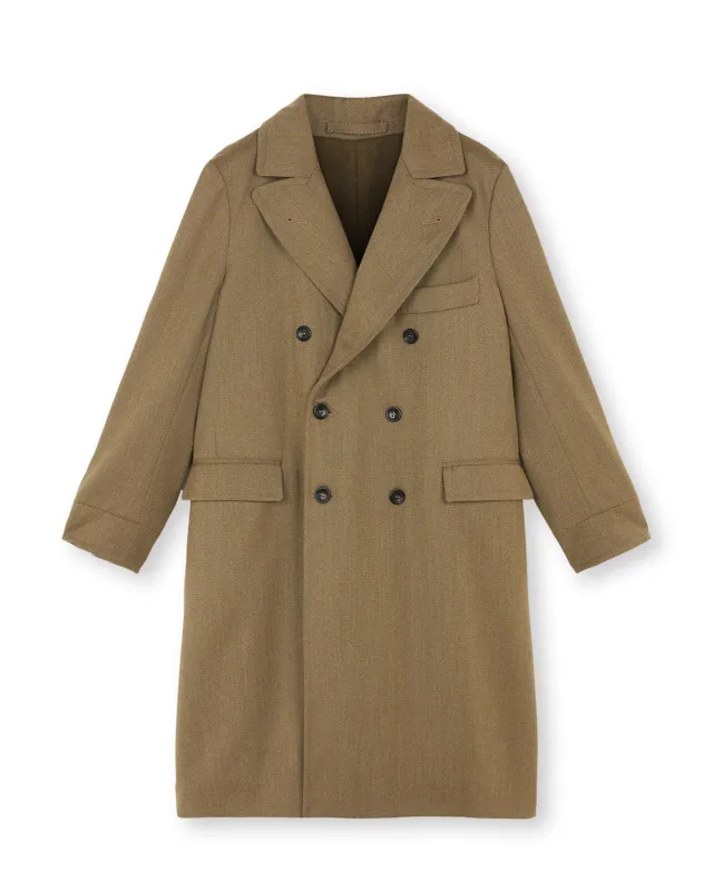 【Fortela】SER WILLIAM LS001 GRE COAT 羊毛混紡軍風大衣 sold by Blue Beach Denim