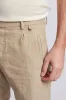 【ABCL Garments】PAUL hemp cotton beige 3217 棉麻細緻條紋休閒西裝長褲 sold by Blue Beach Denim