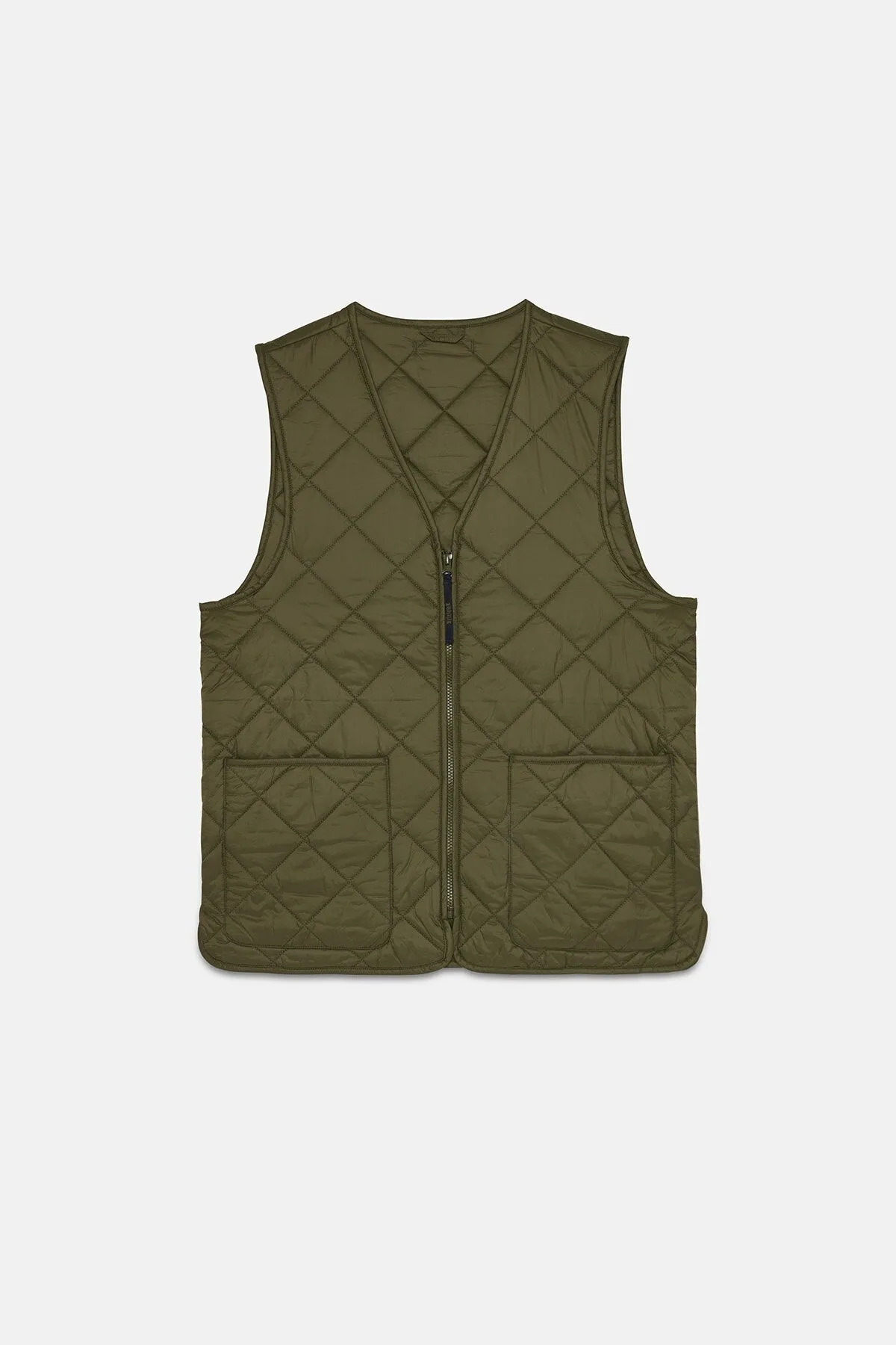 【Baracuta】Miller Liner Vest 義製衍縫背心軍綠色 sold by Blue Beach Denim