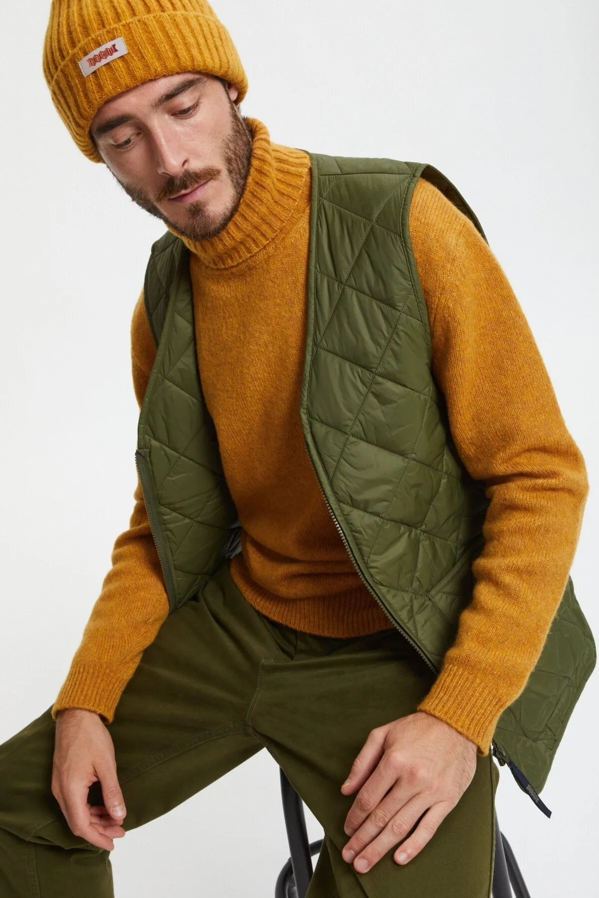 【Baracuta】Miller Liner Vest 義製衍縫背心軍綠色 sold by Blue Beach Denim product image thumbnail 2