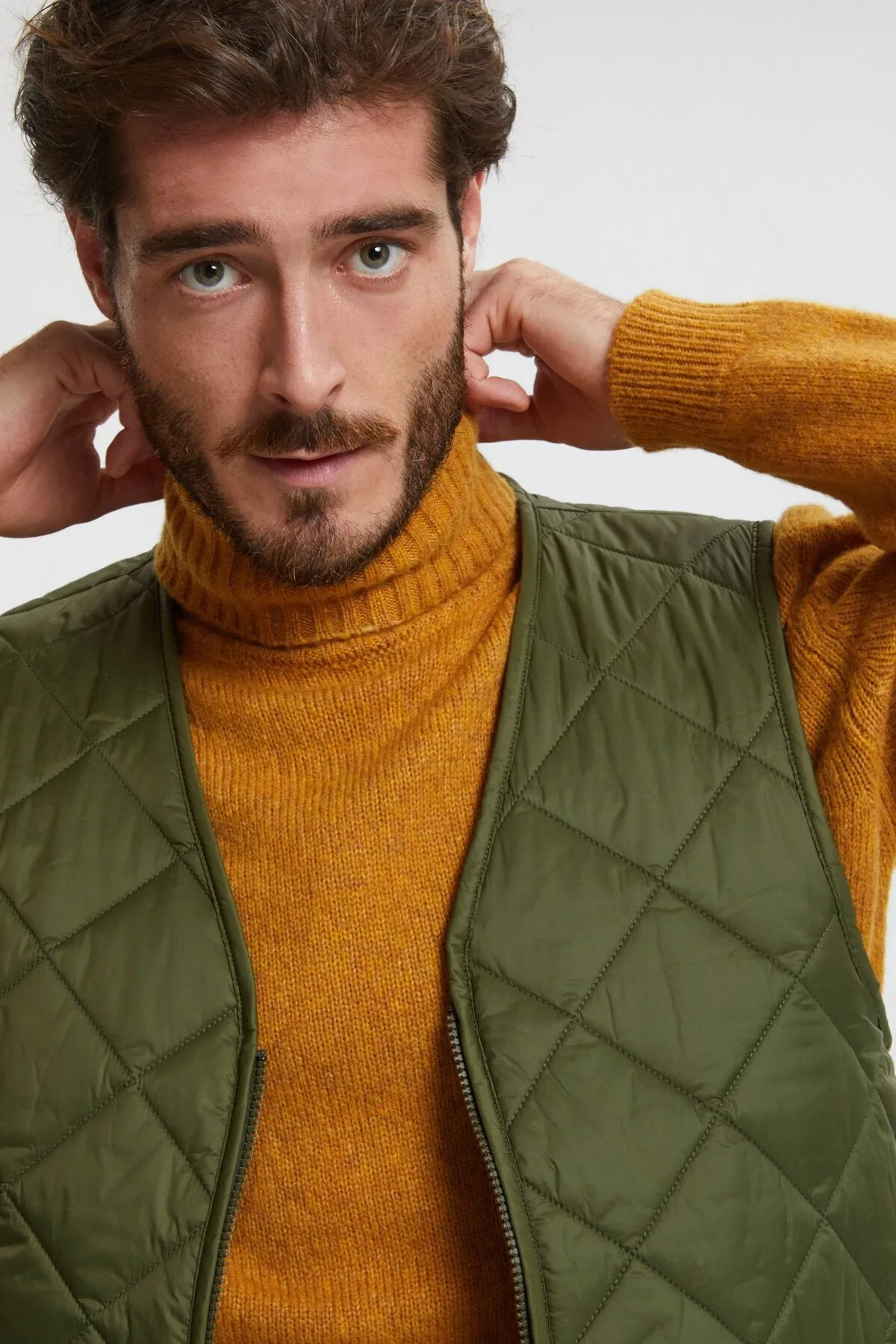 【Baracuta】Miller Liner Vest 義製衍縫背心軍綠色 sold by Blue Beach Denim product image thumbnail 3