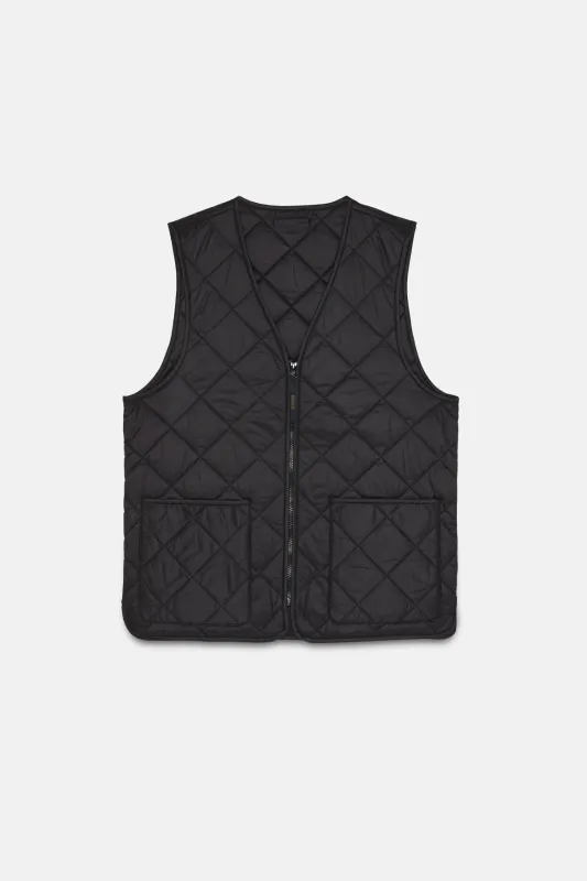 【Baracuta】Miller Liner Vest 義製衍縫背心黑色 sold by Blue Beach Denim