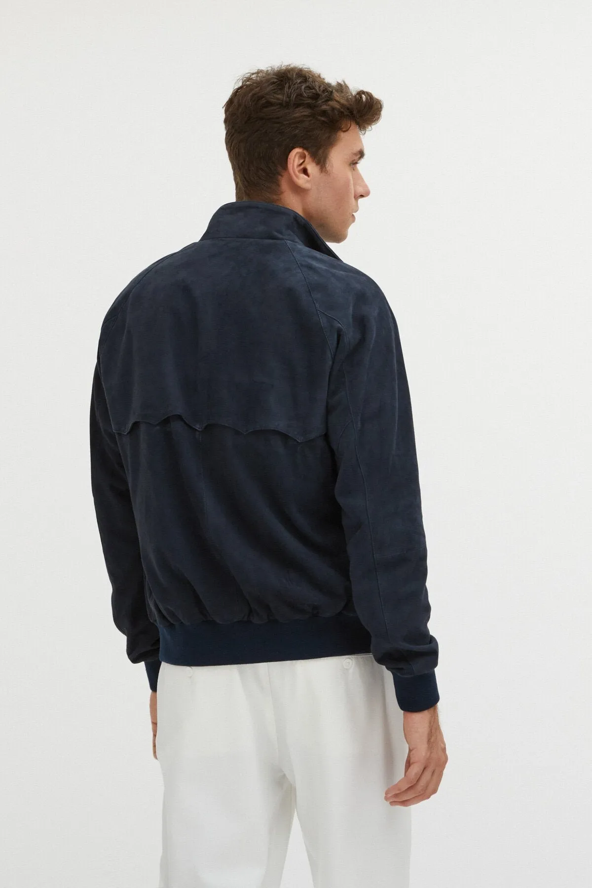 【Baracuta】Suede G9 Leather Jacket Navy 麂皮版G9哈靈頓夾克深海藍 sold by Blue Beach Denim product image thumbnail 5