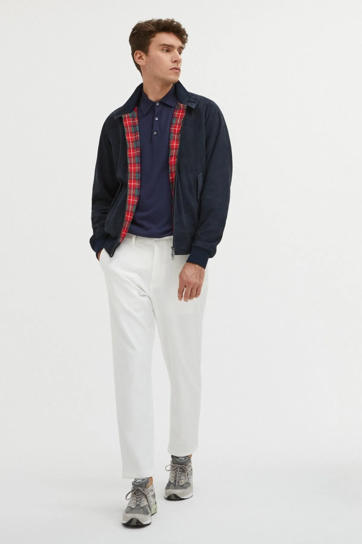 【Baracuta】Suede G9 Leather Jacket Navy 麂皮版G9哈靈頓夾克深海藍 sold by Blue Beach Denim product image thumbnail 2