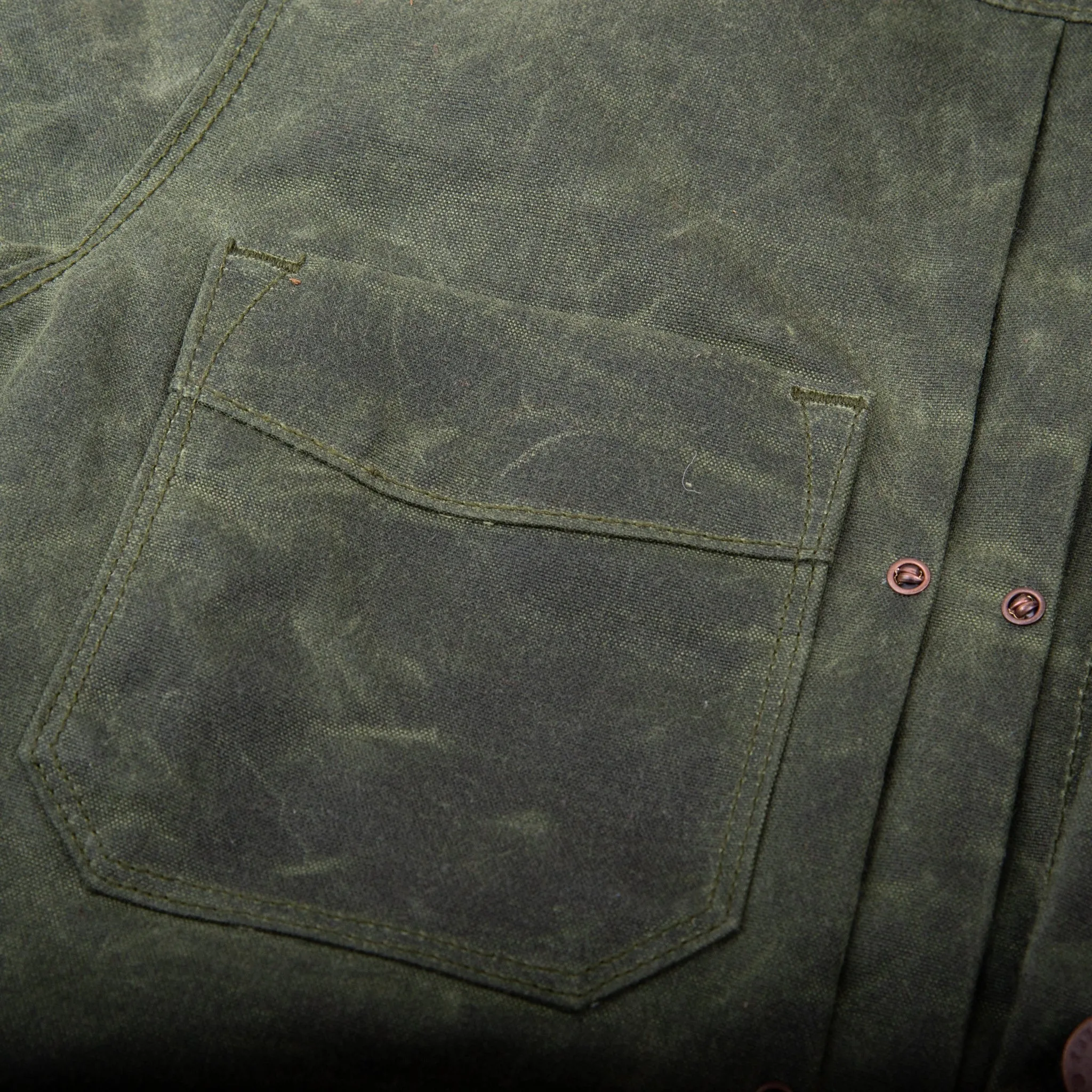 【Freenote】Riders Jacket Waxed Canvas Olive 專利油蠟帆布騎士夾克橄欖綠 sold by Blue Beach Denim product image thumbnail 5