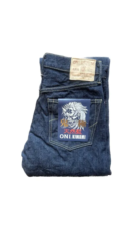 【ONI DENIM】288 Kiwami Natural Indigo Dye／鬼極天然染阿波正藍經典直筒褲 16oz sold by Blue Beach Denim