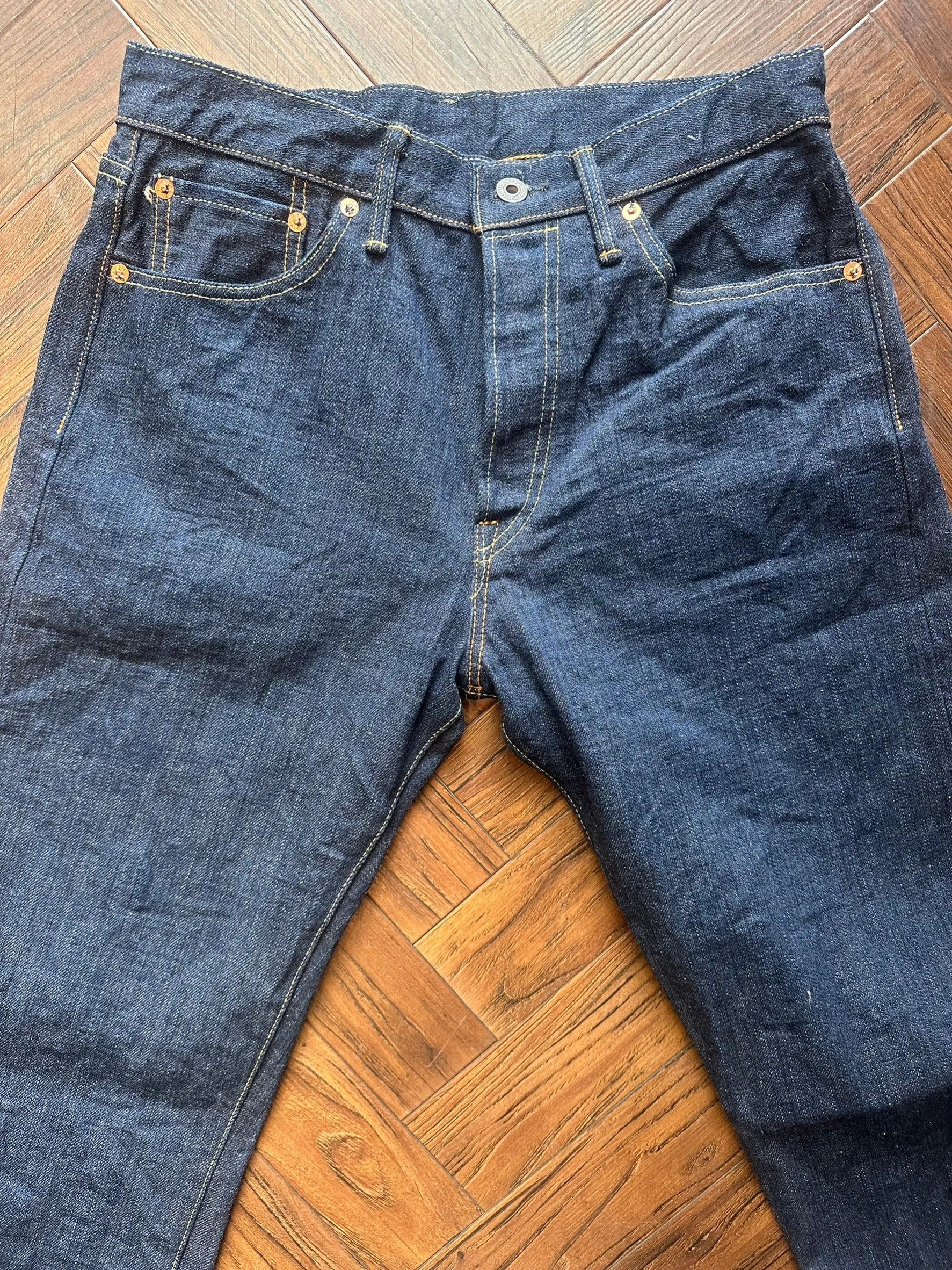 【ONI DENIM】288 Kiwami Natural Indigo Dye/鬼極天然染阿波正藍經典直筒褲 16oz sold by Blue Beach Denim product image thumbnail 3