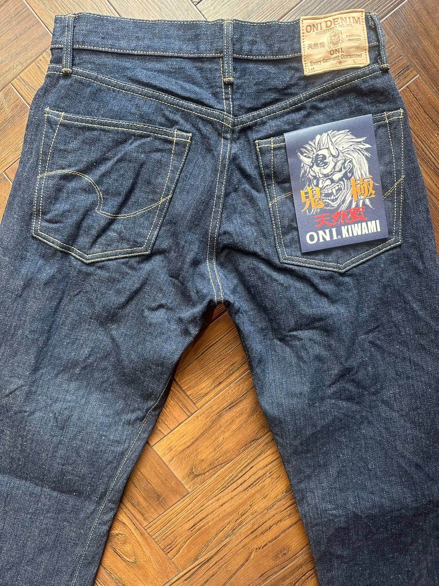 【ONI DENIM】288 Kiwami Natural Indigo Dye/鬼極天然染阿波正藍經典直筒褲 16oz sold by Blue Beach Denim product image thumbnail 2