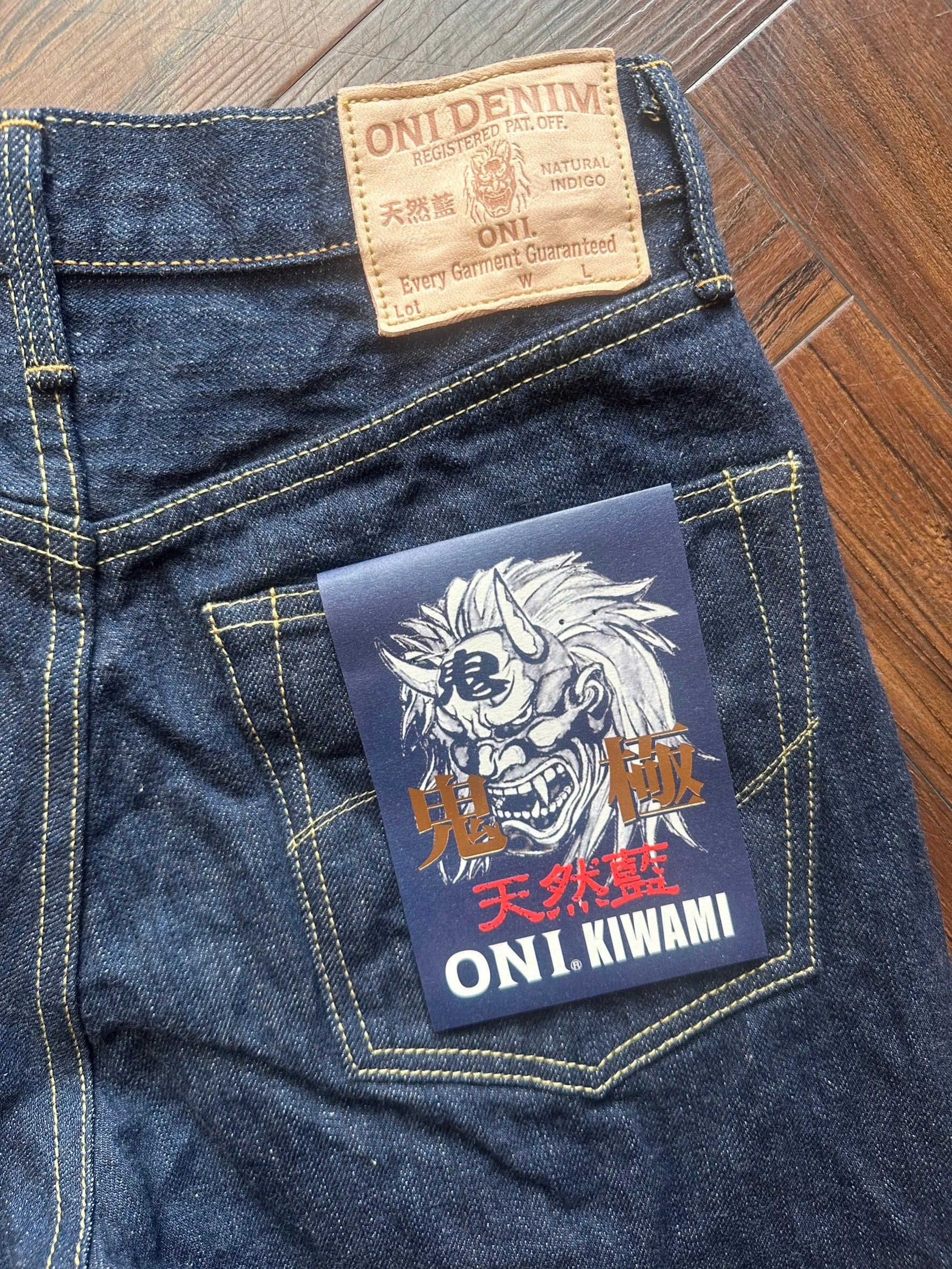 【ONI DENIM】288 Kiwami Natural Indigo Dye/鬼極天然染阿波正藍經典直筒褲 16oz sold by Blue Beach Denim product image thumbnail 4