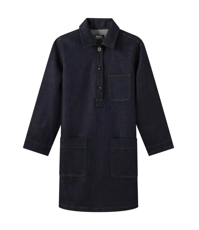 【A.P.C.】Aurelia Dress Indigo Denim Robe 原色牛仔裙 sold by Blue Beach Denim