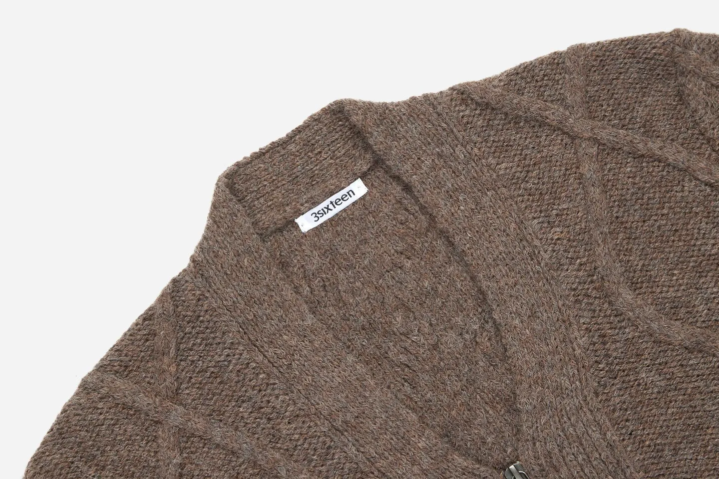 【3sixteen】Alpaca Liner Cardigan Oak 老橡樹色開襟羊駝毛衫 sold by Blue Beach Denim product image thumbnail 3