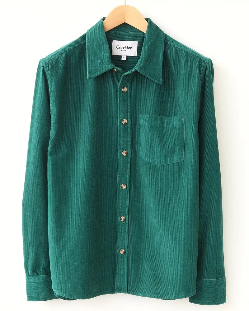 【Corridor NYC】CORDUROY / 燈芯絨 寶石綠 襯衫 sold by Blue Beach Denim