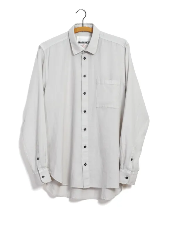 【Hansen Garments】HENNING CASUAL CLASSIC SHIRT FOG 流體斜紋襯衫霧灰色 sold by Blue Beach Denim