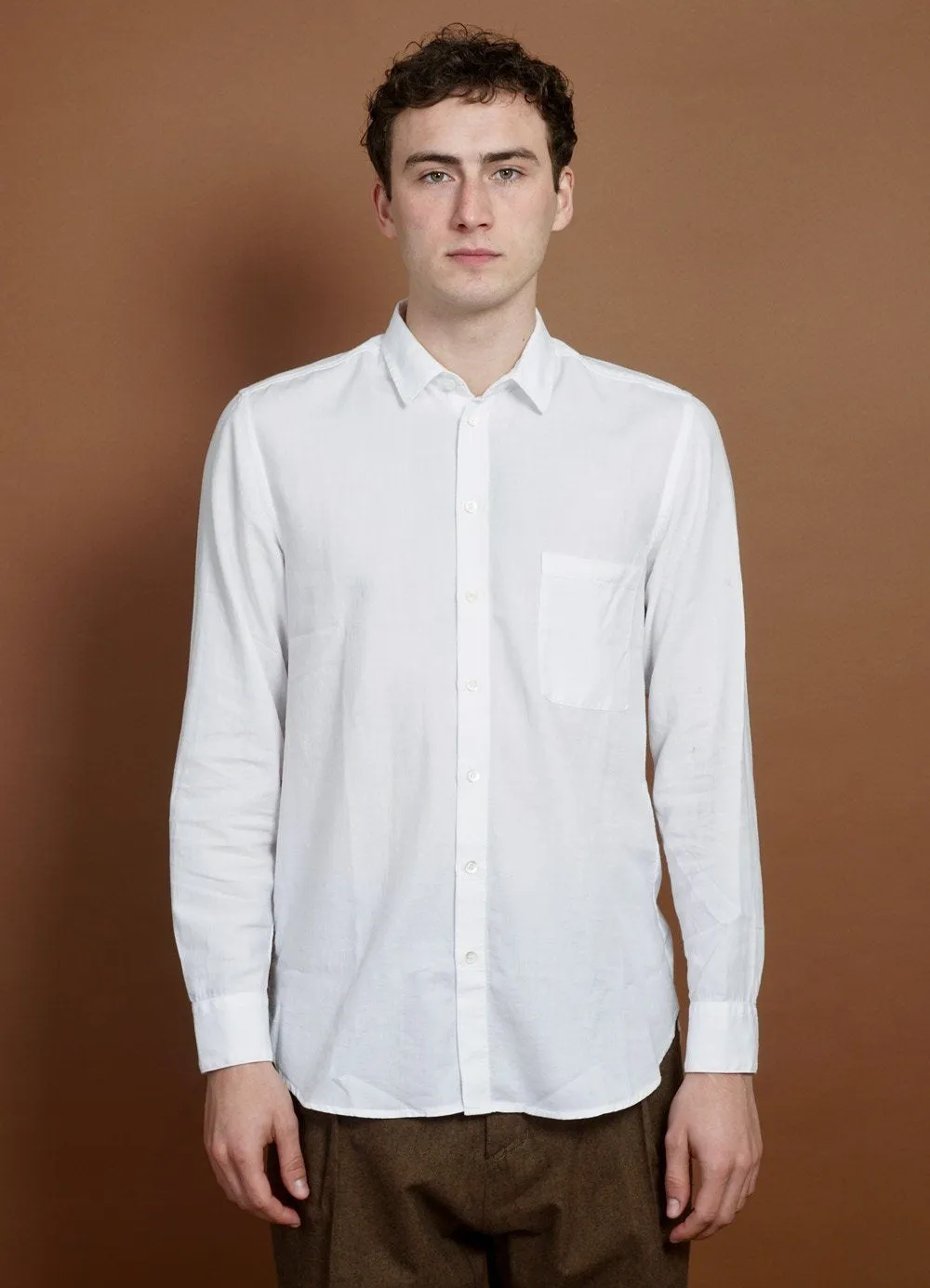 【Hansen Garments】HENRIK CASUAL CLASSIC SHIRT WHITE 流體斜紋襯衫經典白 sold by Blue Beach Denim product image thumbnail 2