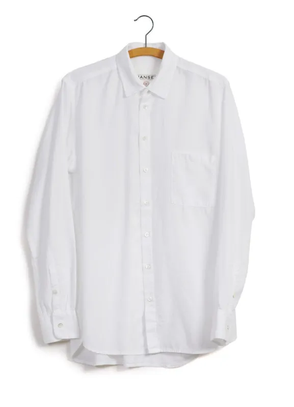 【Hansen Garments】HENRIK CASUAL CLASSIC SHIRT WHITE 流體斜紋襯衫經典白 sold by Blue Beach Denim