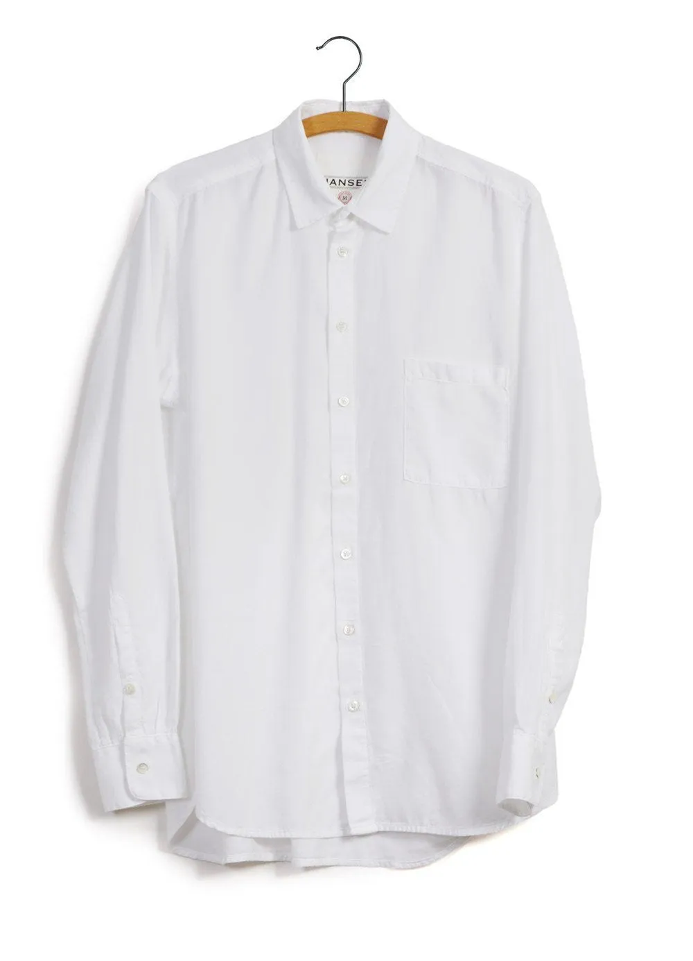 【Hansen Garments】HENRIK CASUAL CLASSIC SHIRT WHITE 流體斜紋襯衫經典白 sold by Blue Beach Denim