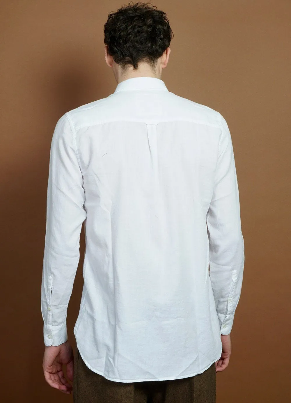 【Hansen Garments】HENRIK CASUAL CLASSIC SHIRT WHITE 流體斜紋襯衫經典白 sold by Blue Beach Denim product image thumbnail 3