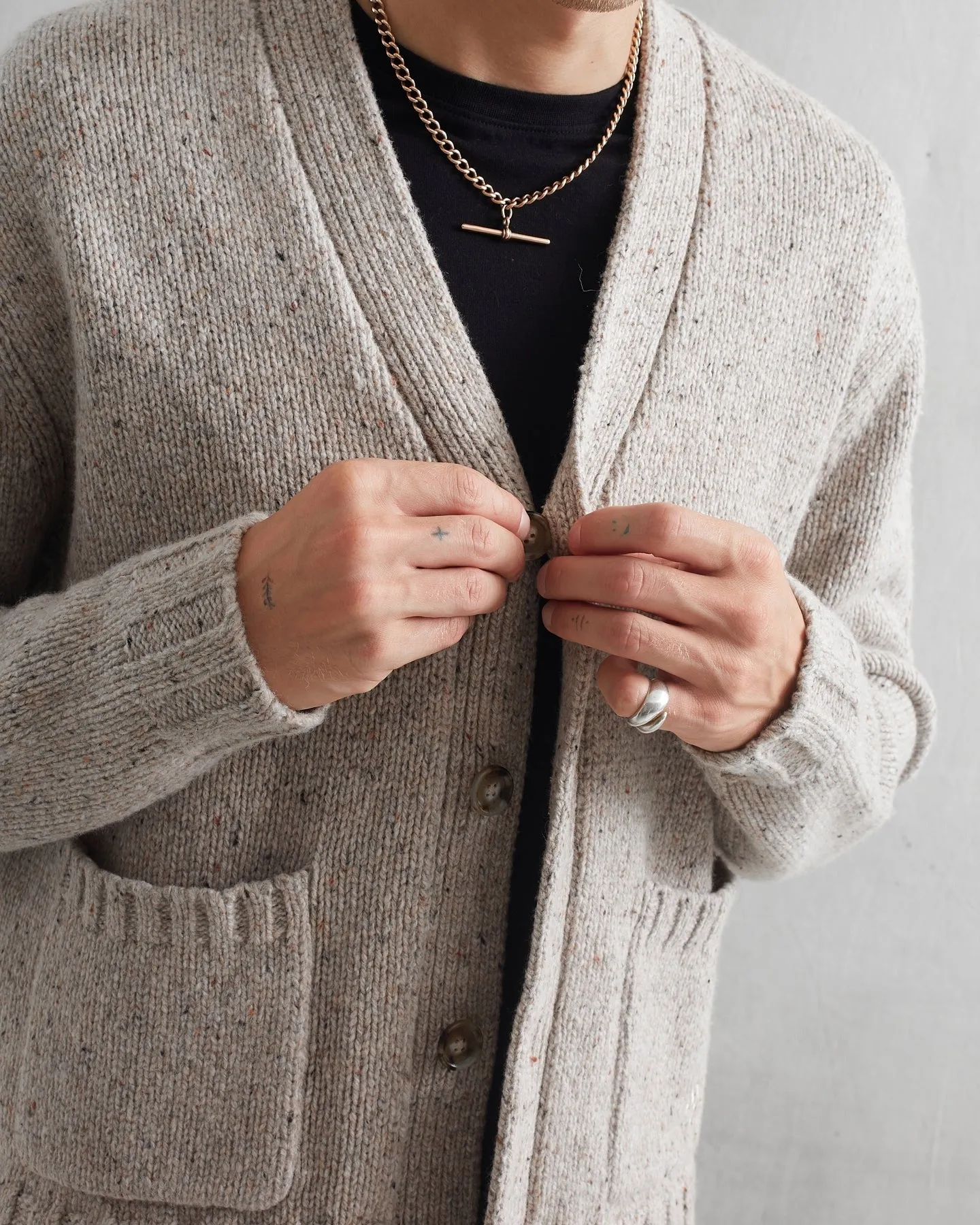 【WAX London】Walker Cardigan 原棉色 開襟羊毛衫 sold by Blue Beach Denim product image thumbnail 3