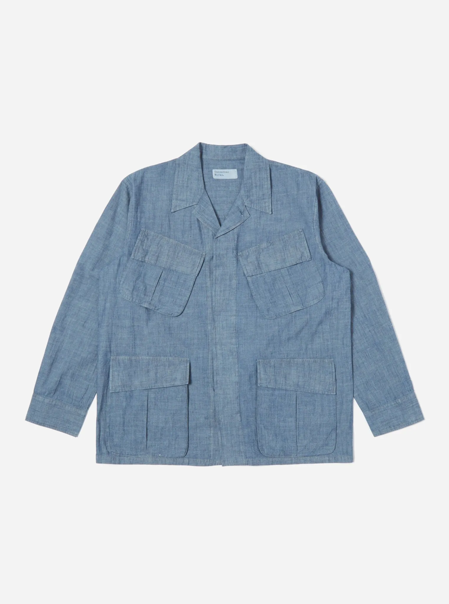 【Universal Works】Jungle Jacket In Indigo Chambray / 淺靛藍色 水手布 越戰叢林夾克 sold by Blue Beach Denim