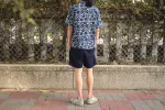【Universal Works】Road Shirt In Indigo Hand Print Cotton / 印度手印藍染 立體緹花布 50年代開領短袖襯衫 sold by Blue Beach Denim