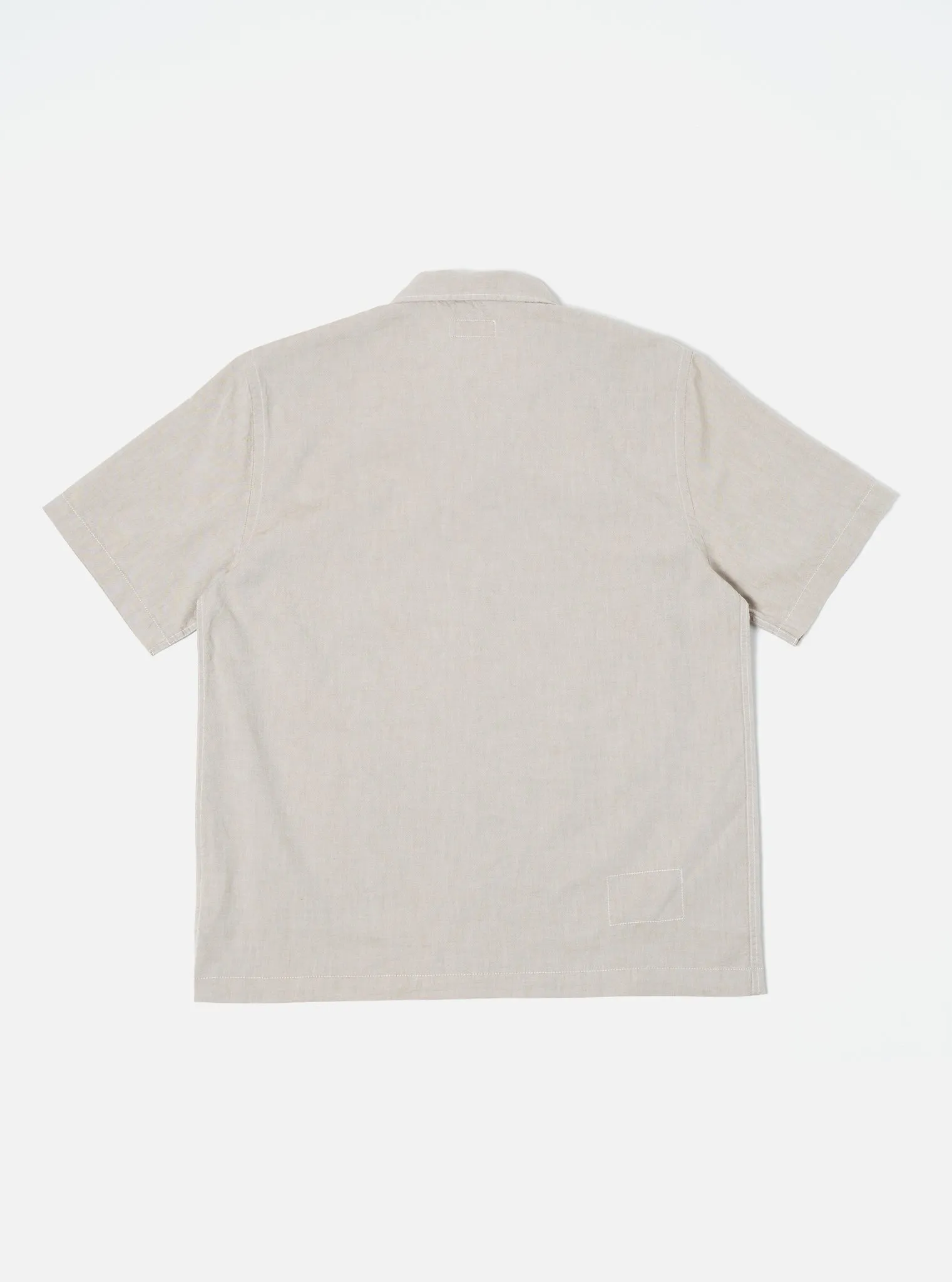 【Universal Works】Road Shirt In Sand Organic Oxford 沙色高支牛津布50年代開領短袖襯衫 sold by Blue Beach Denim product image thumbnail 5