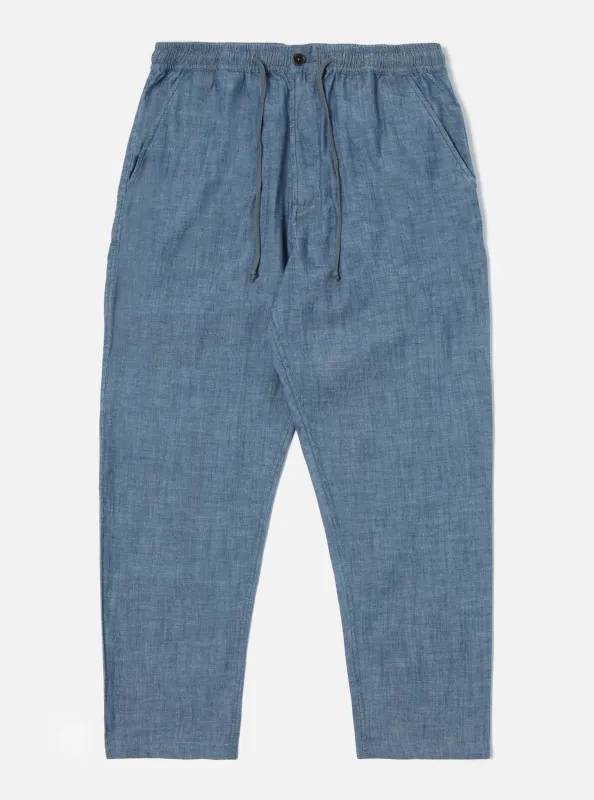 【Universal Works】Hi Water Trouser In Indigo Chambray / 淺靛藍水手布 九分 寬鬆褲型 sold by Blue Beach Denim