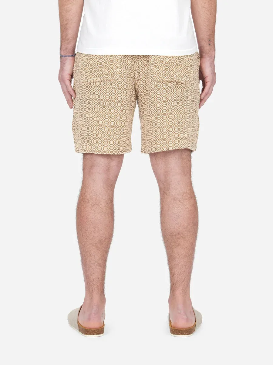 【3sixteen】Drawstring Shorts Nutmeg Jacquard / 特殊設計圖樣緹花 針織休閒短褲 sold by Blue Beach Denim product image thumbnail 3