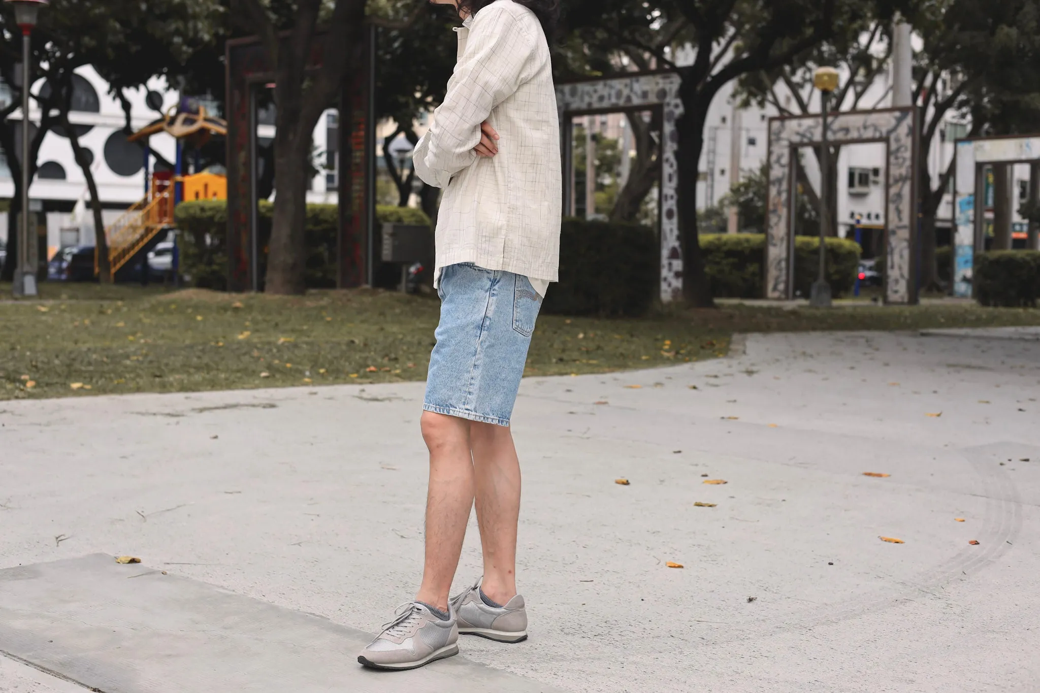 【3sixteen】Loop Collar Shirt Natural Crosshatch / 手織布料 斷線十字紋 開領襯衫 sold by Blue Beach Denim product image thumbnail 3