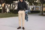 【Fortela】Pences Garbardine Natural / 斜紋布 天然色 合身錐形休閒褲 sold by Blue Beach Denim