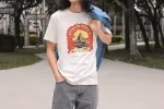 【Nudie Jeans】Roy Every Mountain Chalk White 翻山越嶺粉筆白圖Tee sold by Blue Beach Denim