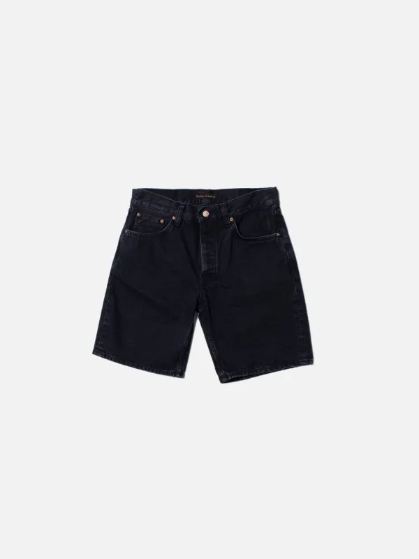 【Nudie Jeans】Seth Shorts Black Stone／有機棉 黑岩水洗 牛仔短褲 made by Nudie Jeans