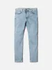 【Nudie Jeans】Lean Dean Calm Blues 止水藍刷色合身上寬下窄牛仔褲褲 sold by Blue Beach Denim