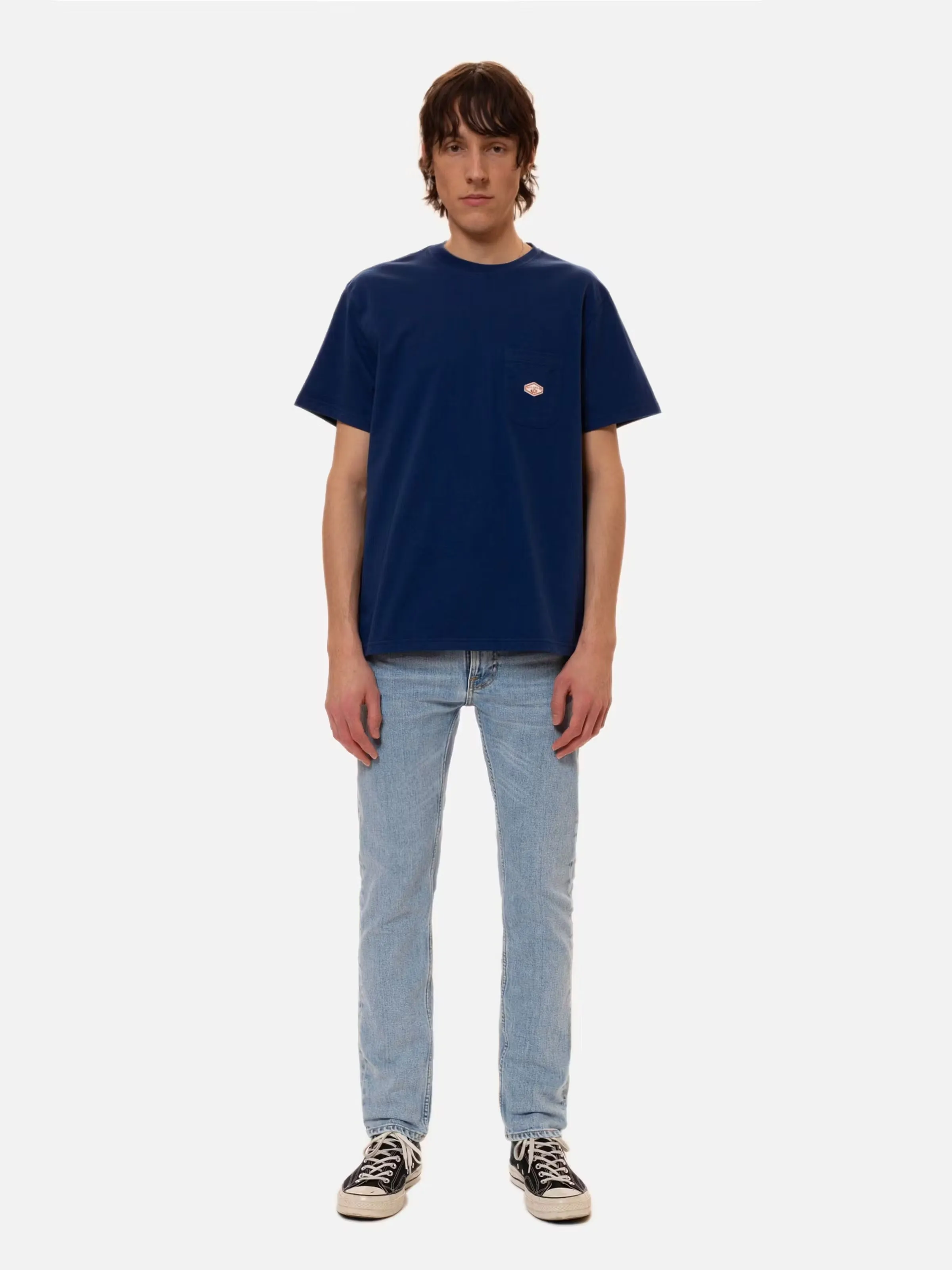 【Nudie Jeans】Lean Dean Calm Blues 止水藍刷色合身上寬下窄牛仔褲褲 sold by Blue Beach Denim product image thumbnail 2