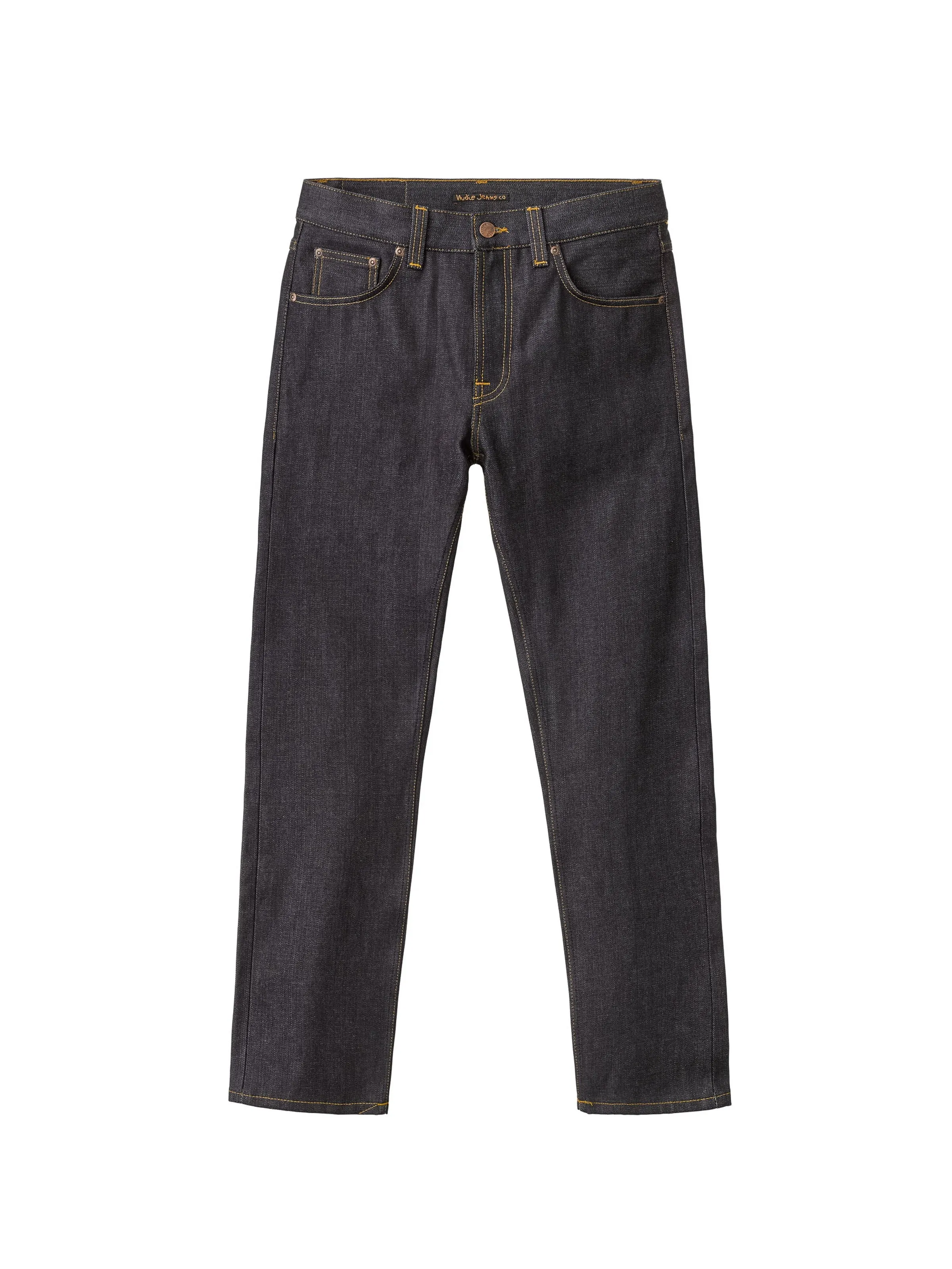 【Nudie Jeans】Gritty Jackson Dry Classic Navy 經典深藍袋花中腰直筒牛仔褲 sold by Blue Beach Denim