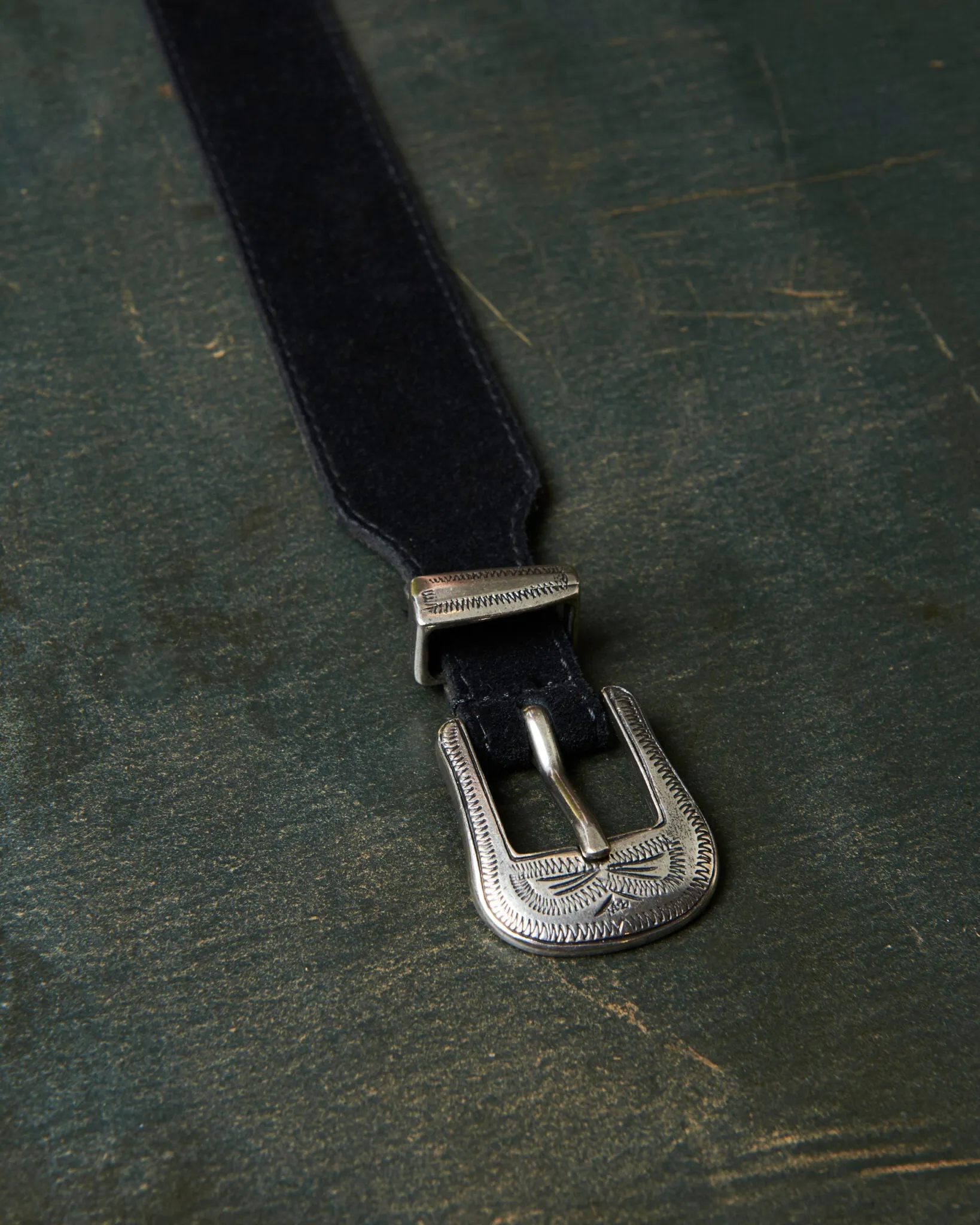 【Fortela】DENVER BELT BLACK 丹佛黑色麂皮西部皮帶 sold by Blue Beach Denim product image thumbnail 2