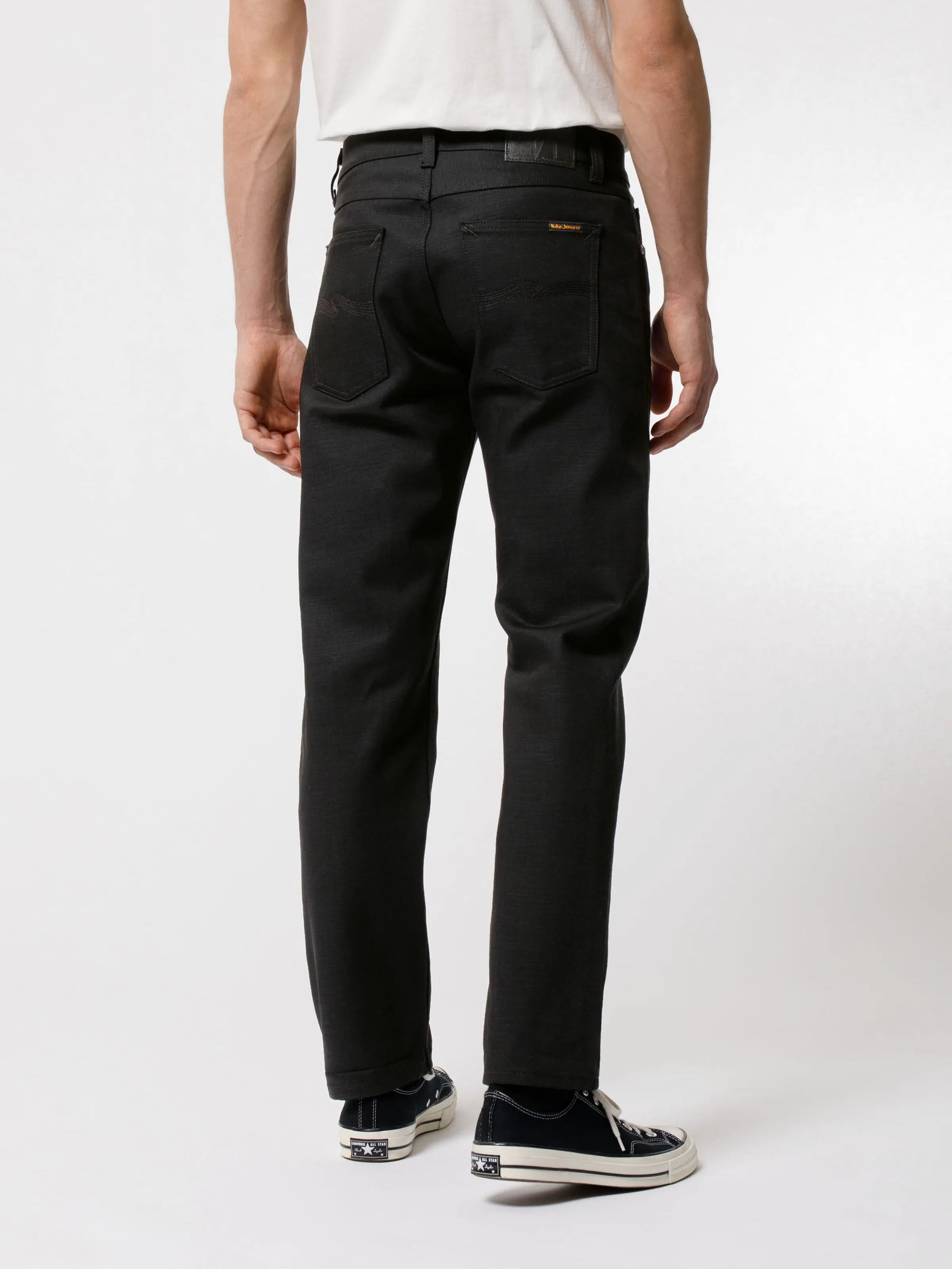 【Nudie Jeans】Gritty Jackson Dry Black YD 12.5 oz 復刻中腰直筒牛仔褲 sold by Blue Beach Denim product image thumbnail 4