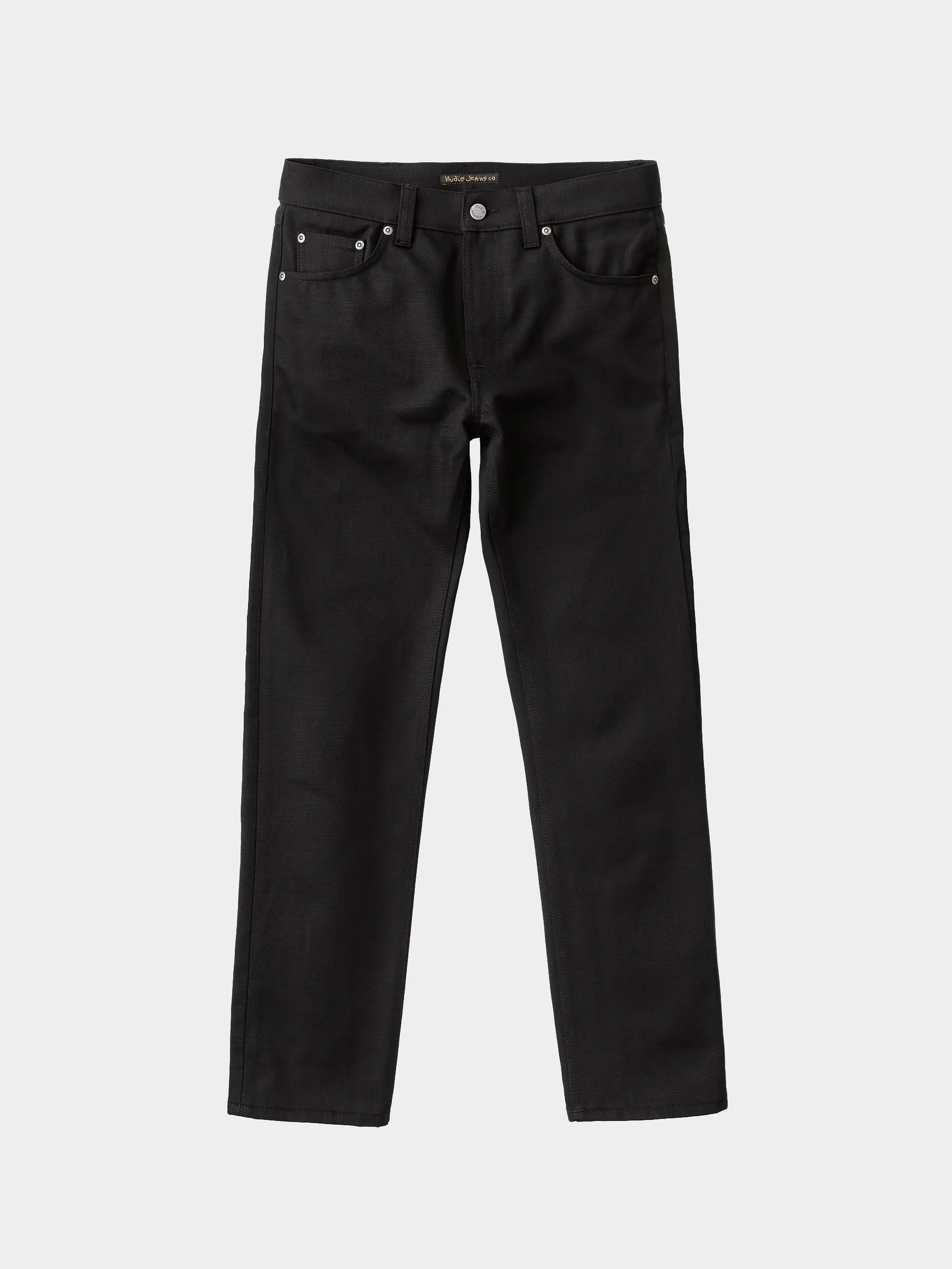 【Nudie Jeans】Gritty Jackson Dry Black YD 12.5 oz 復刻中腰直筒牛仔褲 sold by Blue Beach Denim