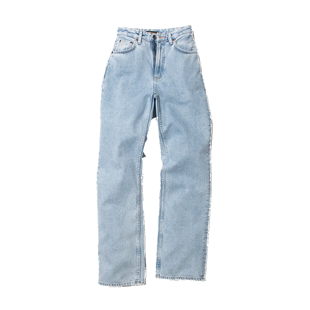 【Nudie Jeans】Clean Eileen Sunny Blue / 女版 日光藍石洗 高腰直筒褲 sold by Blue Beach Denim