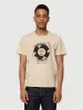 【Nudie Jeans】Roy Sound Habits Cream 黑膠圖樣有機棉短T奶油色 sold by Blue Beach Denim