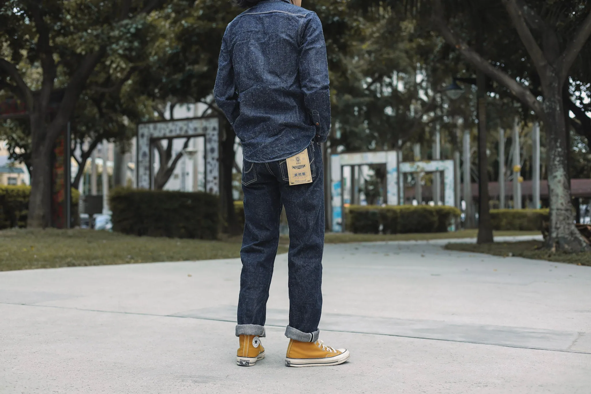 【ONI DENIM】525-NI 16.5oz Natural Indigo Rope Dyeing Denim Classic Straight / 天然靛藍 繩染 異番手紗線特製 修身直筒 sold by Blue Beach Denim product image thumbnail 5