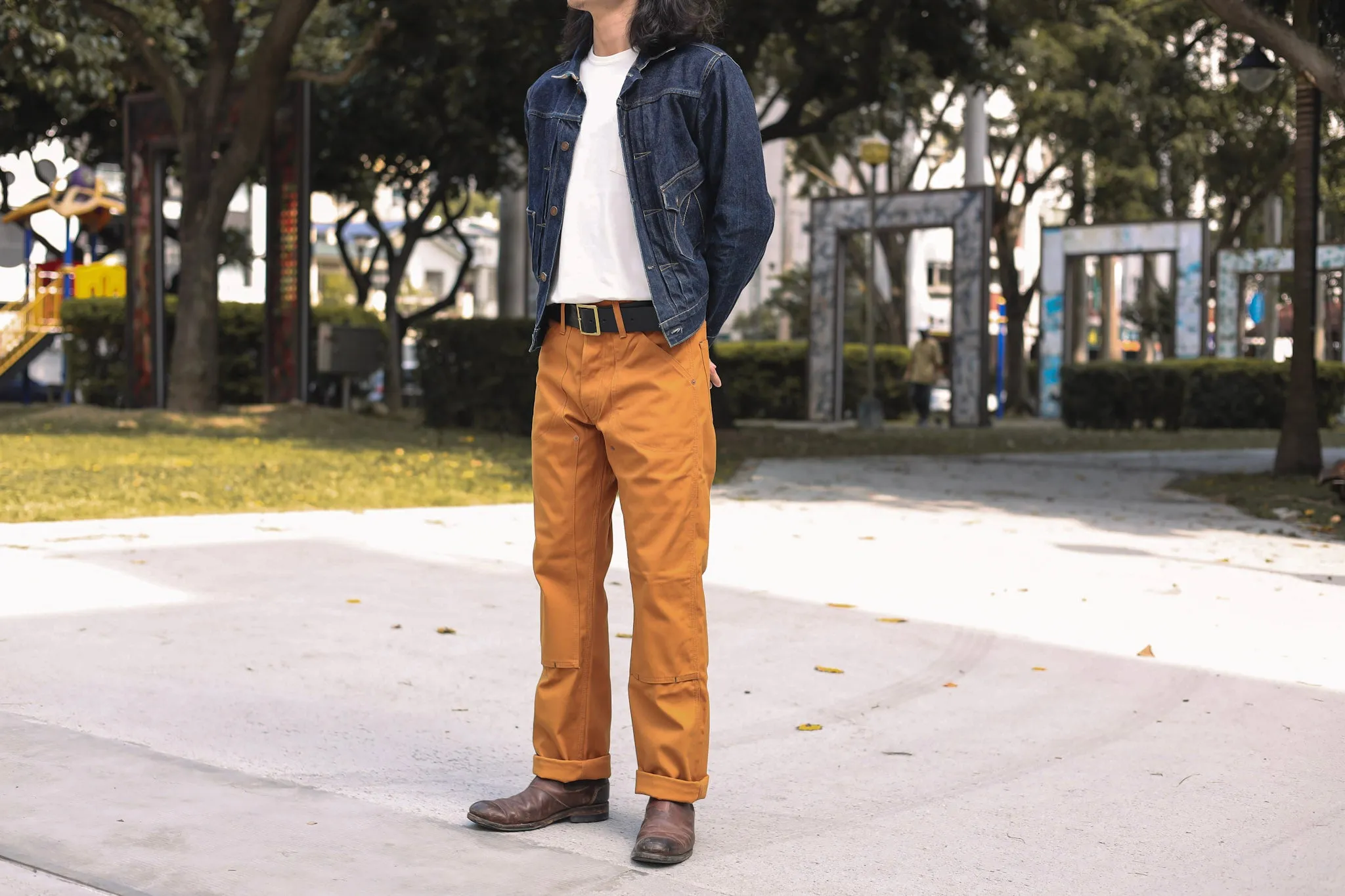 【Indigofera】Wendell Pants Wabang Canvas Brown/原創帆布工作褲 sold by Blue Beach Denim product image thumbnail 5