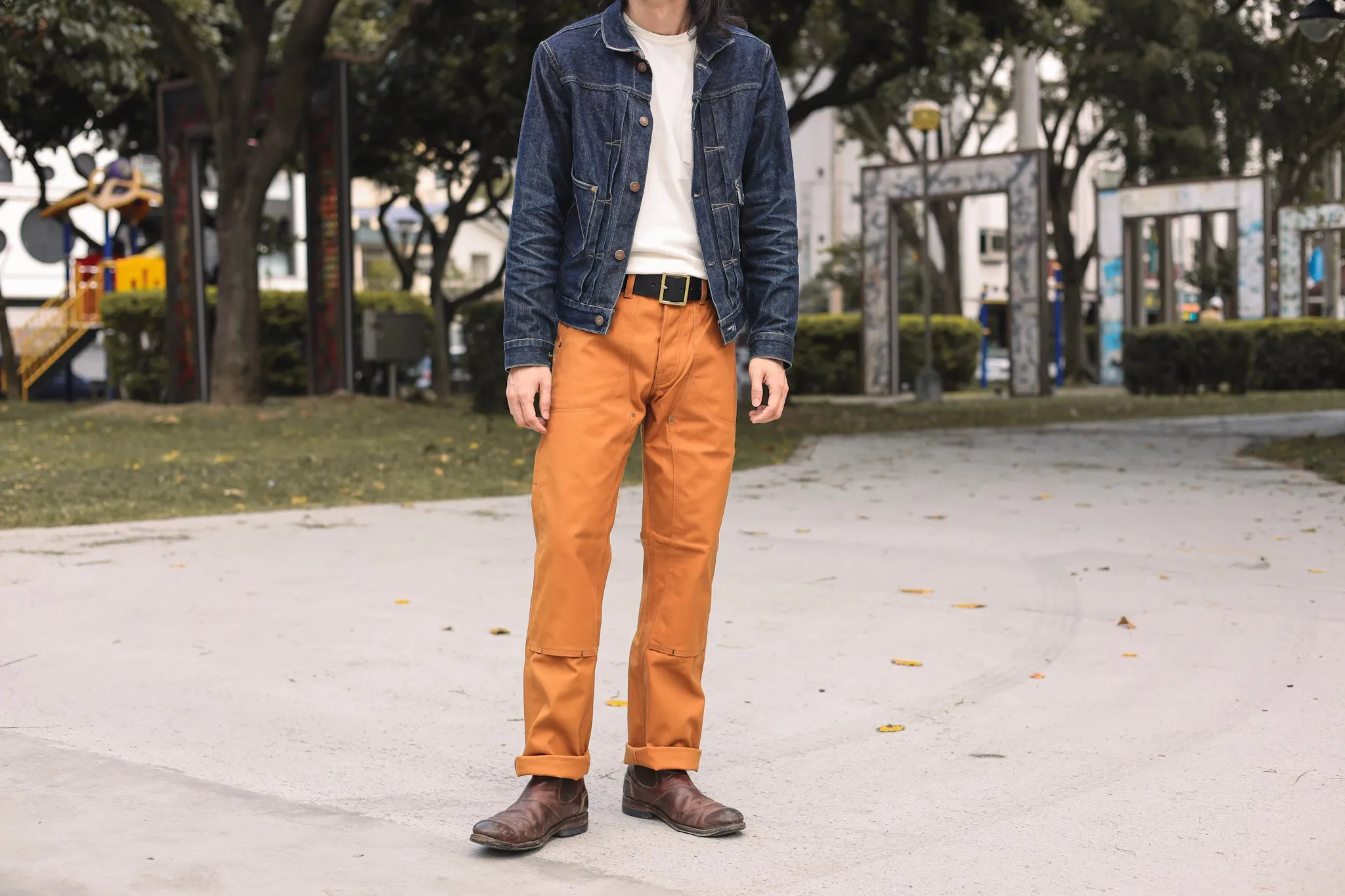【Indigofera】Wendell Pants Wabang Canvas Brown/原創帆布工作褲 sold by Blue Beach Denim product image thumbnail 4